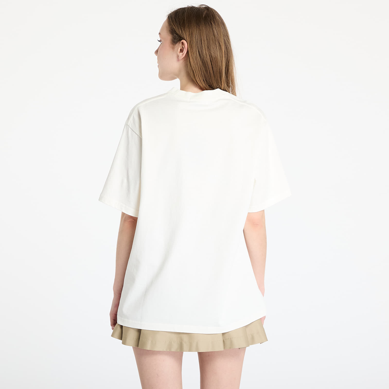 Pánská trička A BATHING APE Chain Stitch College Relaxed Fit Tee UNISEX Ivory