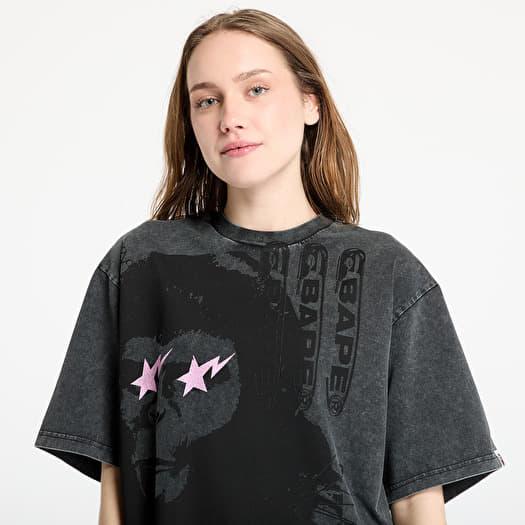 【A BATHING APE】2色展開 GARMENT DYE MULTI LOGO RELAXED TEE A BATHING APE Men's GARMENT DYE MULTI LOGO RELAXED FIT TEE