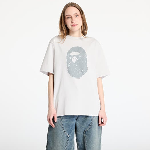 A BATHING APE Heavy Washed Ape Head Relaxed Fit Tee UNISEX Gray