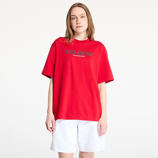 A BATHING APE Slogan Relaxed Fit Tee UNISEX Red