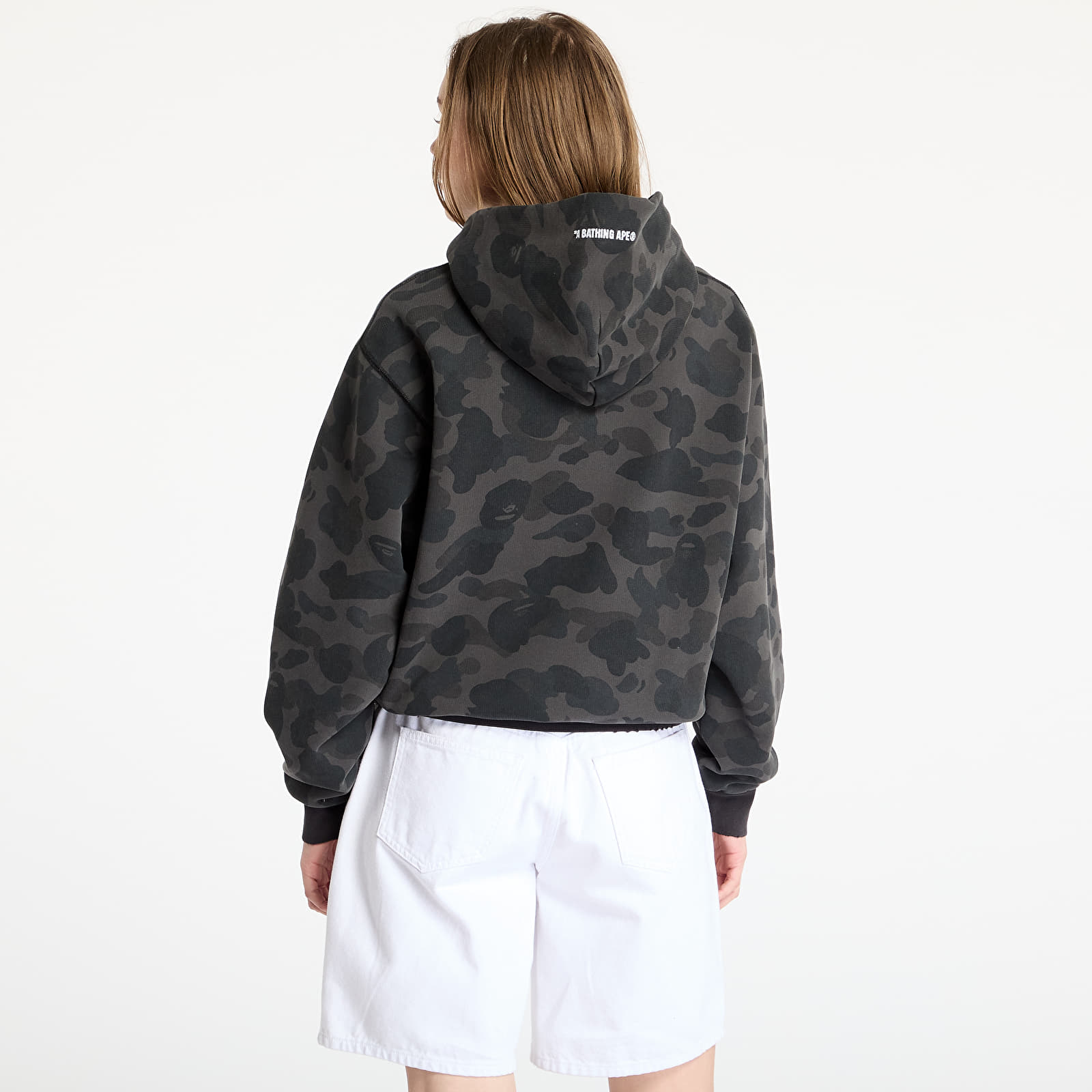 Men's hoodies A BATHING APE 1St Camo Heavy Wash Cropped Fit Zip Hoodie UNISEX Black