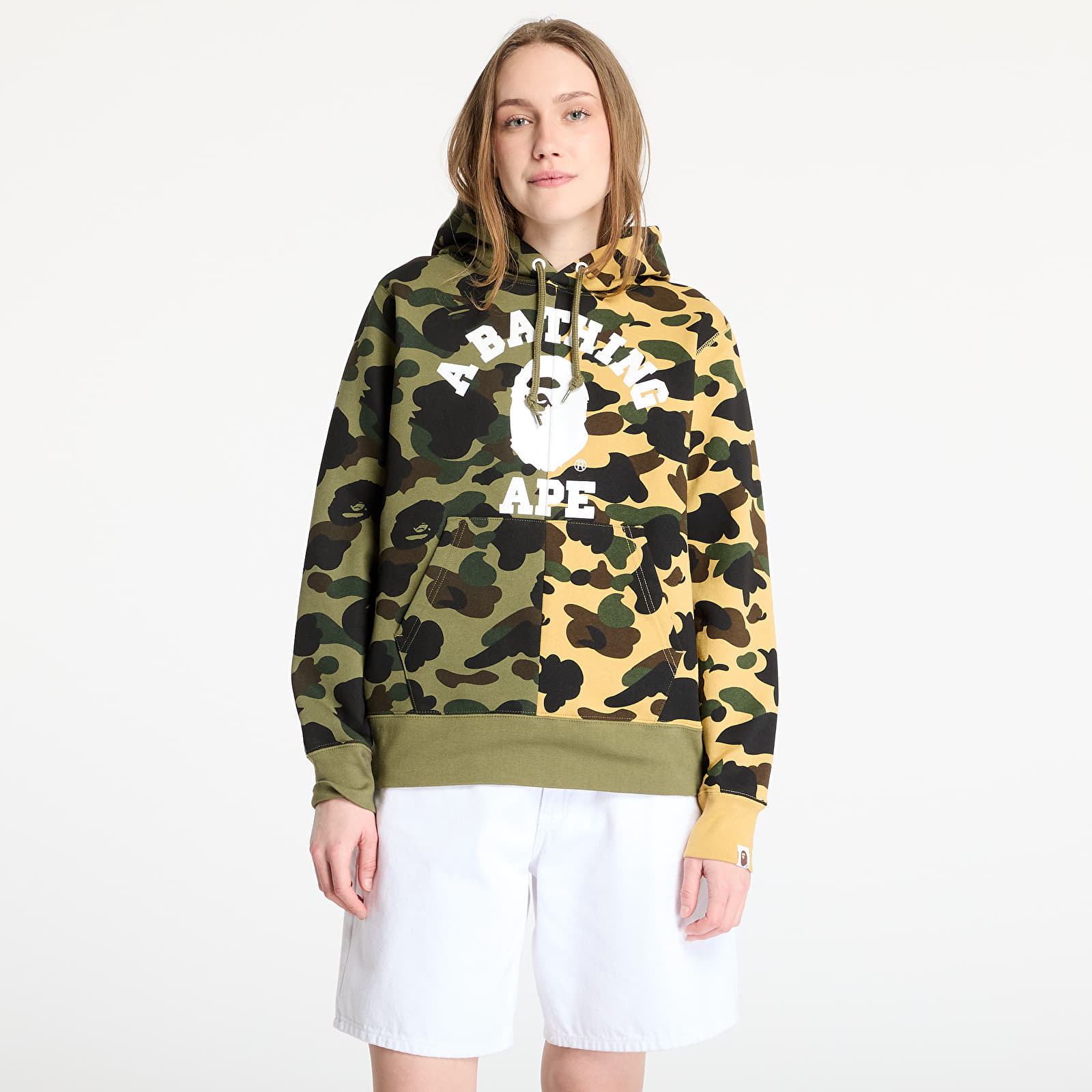 Mikiny A BATHING APE 1St Camo Separate Pullover Hoodie UNISEX Multi