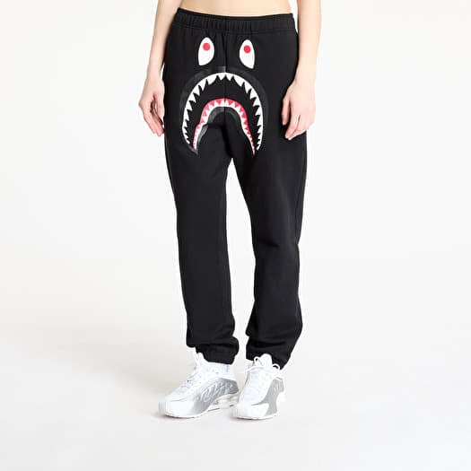 A BATHING APE Shark Regular Fit Sweat Pants UNISEX Black