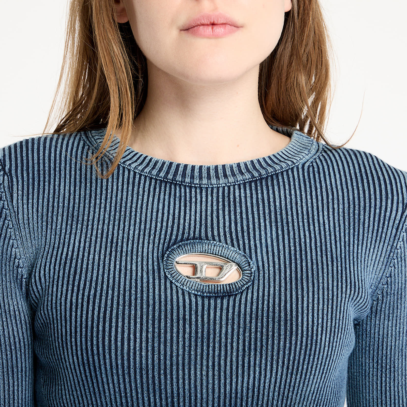  T-shirt Diesel M-anchor-a Knitwear Blue S 