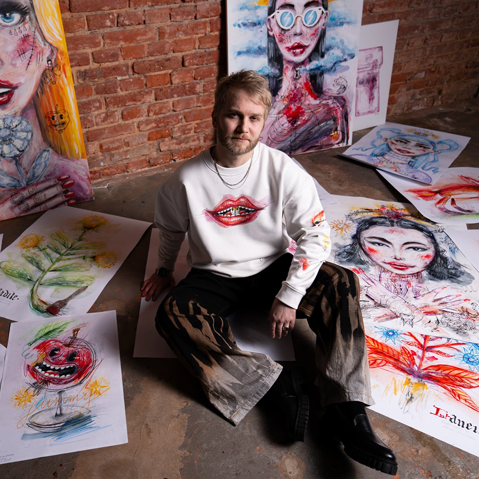 Mikiny FTSHP x Kurňavka Crewneck UNISEX Off White