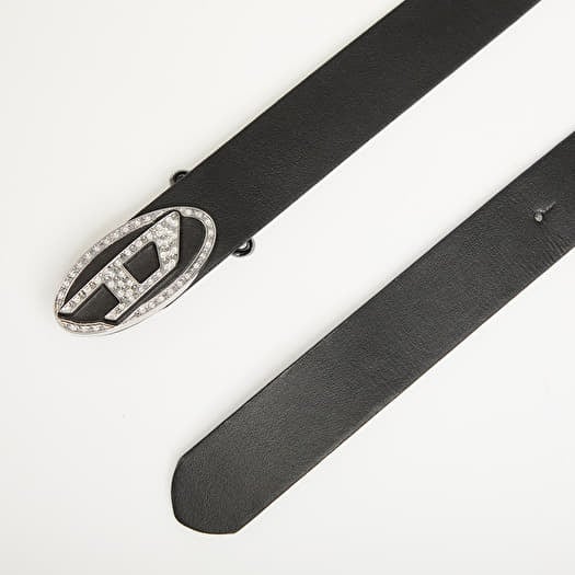 Women's belts Diesel Oval D Logo B-1Dr-Layer Strass Black