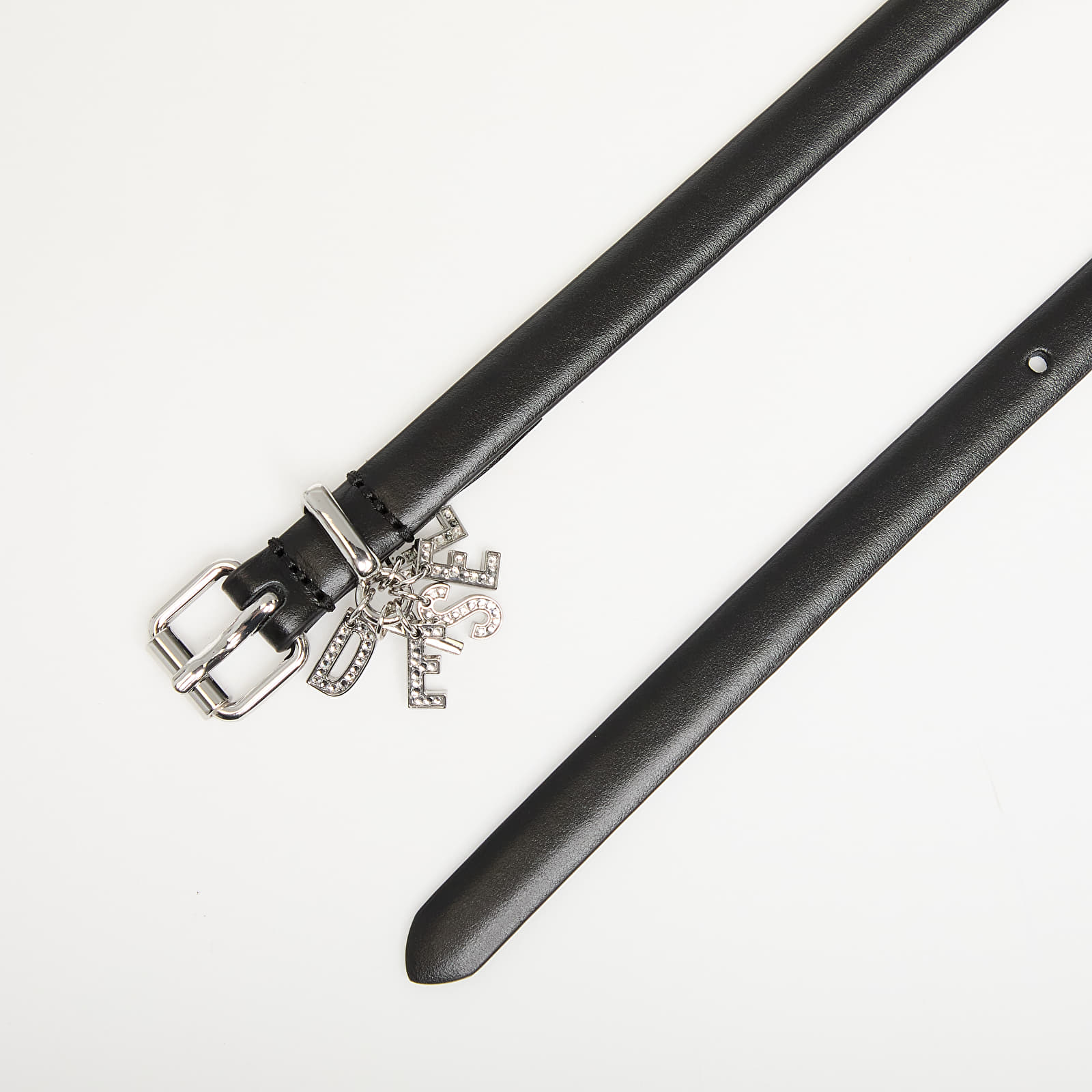 Paski damskie Diesel Diesel Logo B-Charm-Loop Belt Black