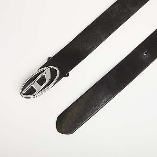 Diesel Oval D Logo B-1Dr-Layer Belt Black