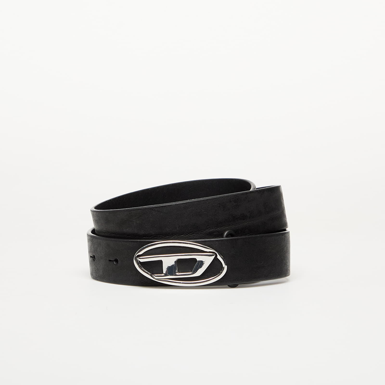 Damen Gürtel Diesel Oval D Logo B-1Dr-Layer Belt Black