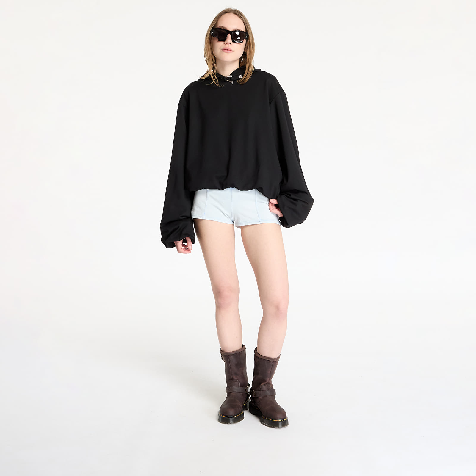 Mikiny HELIOT EMIL Enodo Hoodie UNISEX Black