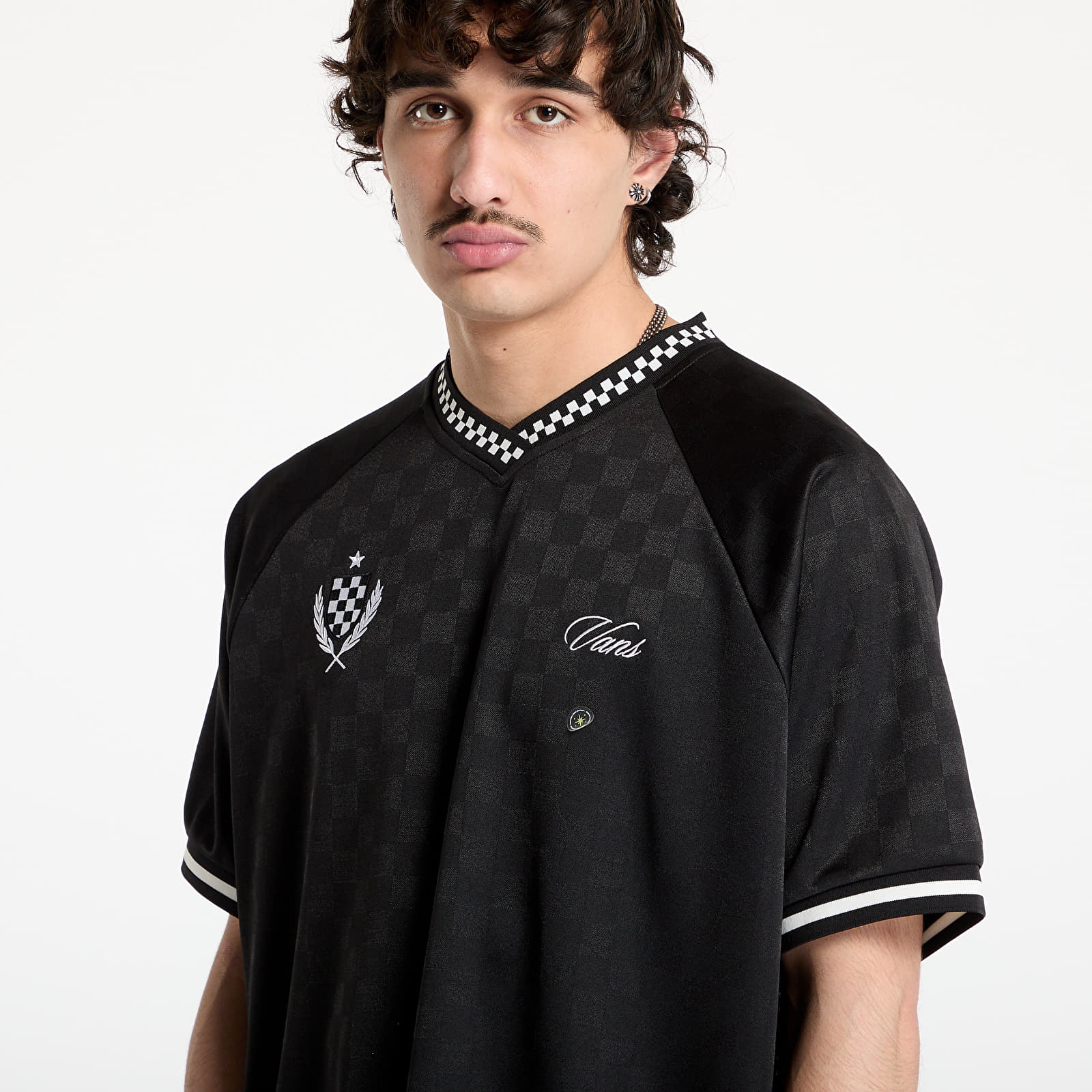 Tricouri bărbați Vans LX Hooligan Field T-Shirt Black