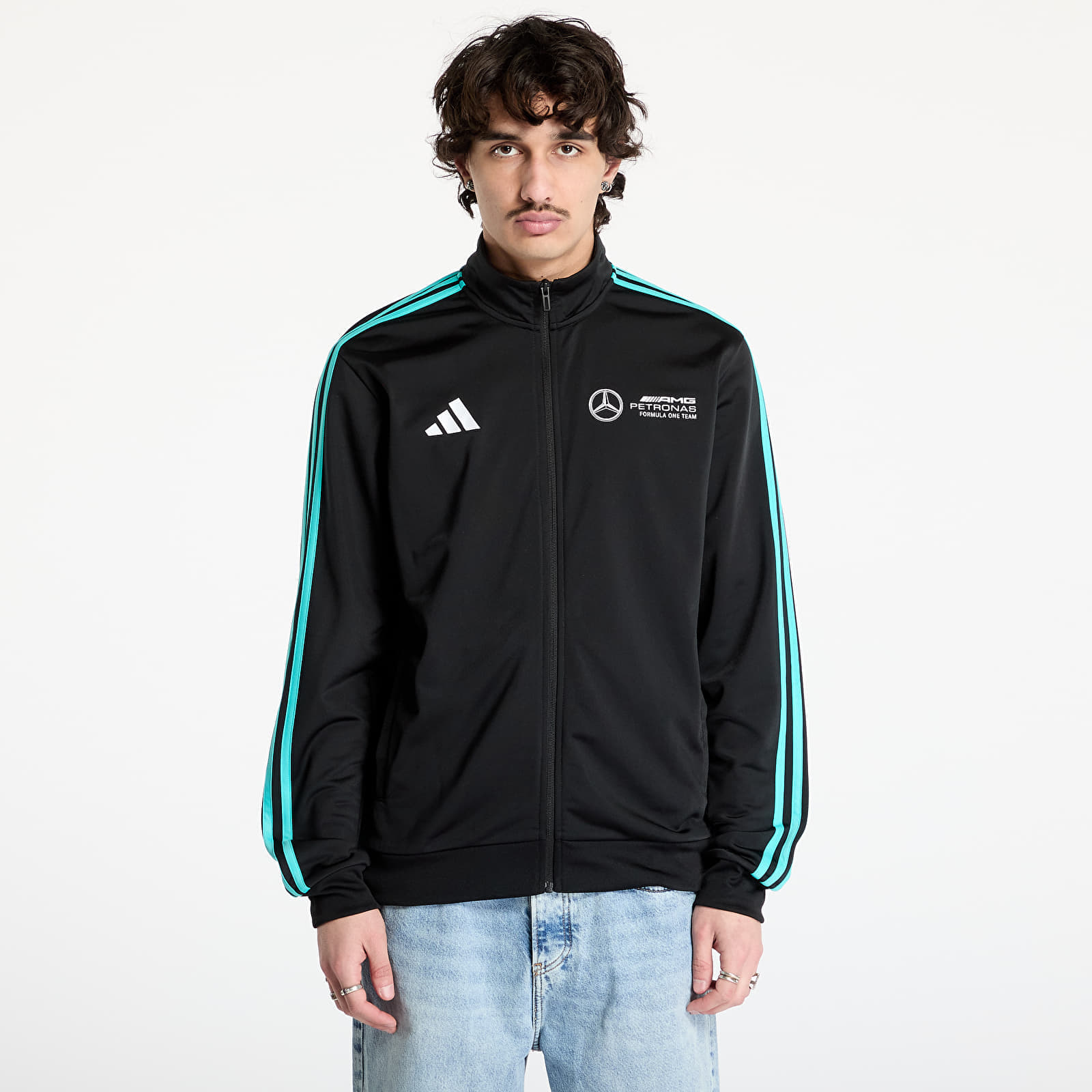 Суитшърт adidas Mercedes - Amg Petronas Formula One Team Dna Track Top Men Black/ Black/ White S