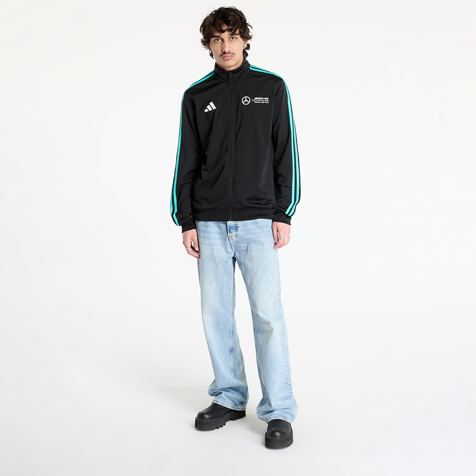 Hoodies and sweatshirts  adidas Mercedes - Amg Petronas Formula One Team Dna Track Top Men Black/ Black/ White