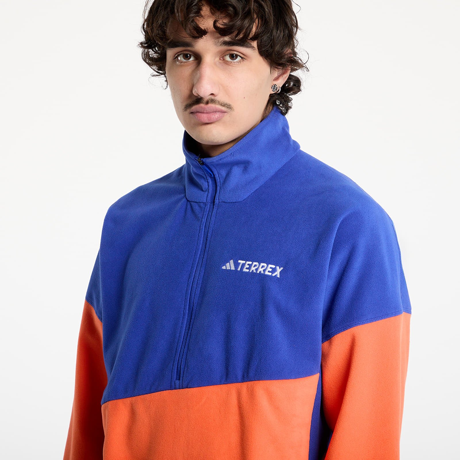 Jackets adidas Terrex Multi Climawarm Fleece Anorak Semi Lucid Blue/ Semi Impact Orange/ Pure Ruby