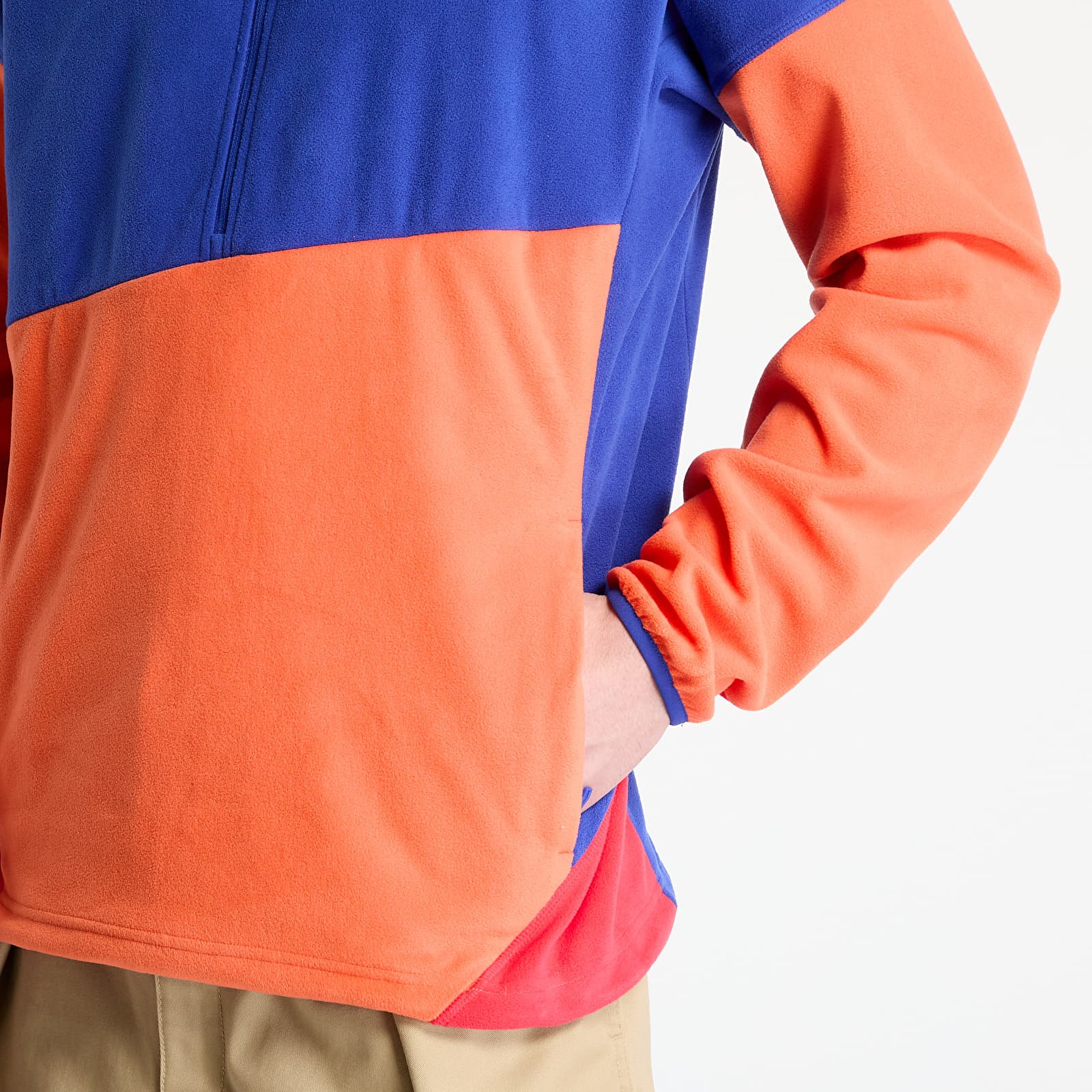 Jackets adidas Terrex Multi Climawarm Fleece Anorak Semi Lucid Blue/ Semi Impact Orange/ Pure Ruby