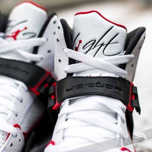 flight jordans red and white