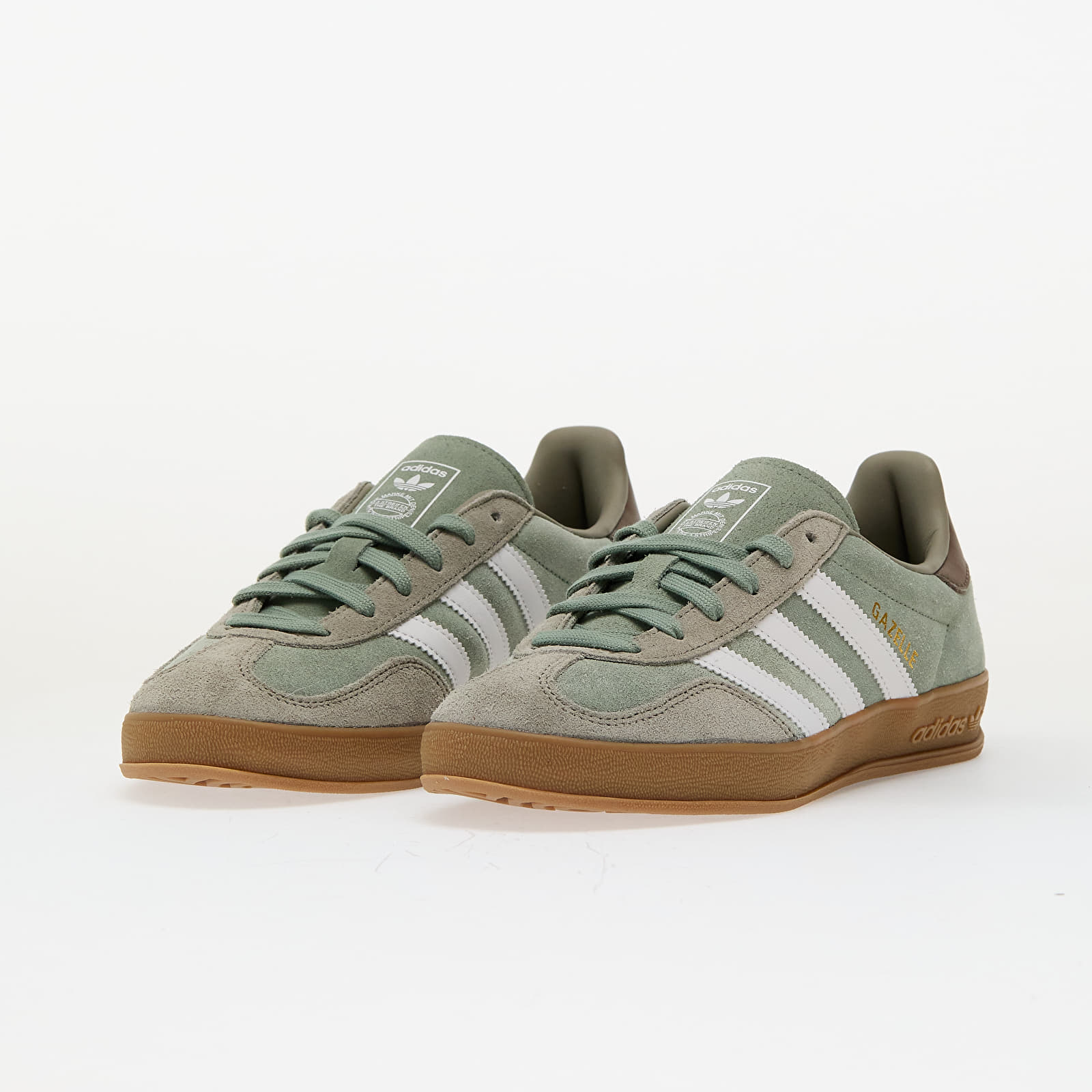 Men's shoes adidas Gazelle Indoor Silver Pebble/ Silver Green/ Ftw White