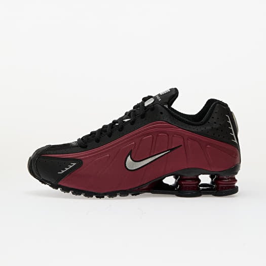 Nike W Shox R4 Black/ Metallic Silver-Team Red