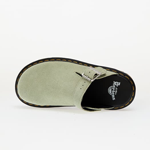 Dr Martens★ZEBZAG SUEDE ミュール★厚底★兼用★SAGE GREEN Zebzag Suede Casual Slingback Platform Mules in Sage Green