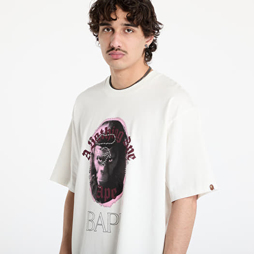 Men's T-shirts A BATHING APE Garment Dye Rhinestone Ape Head