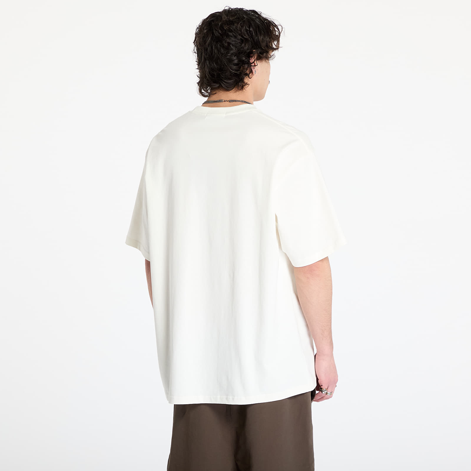 Pánská trička A BATHING APE Chain Stitch College Relaxed Fit Tee UNISEX Ivory