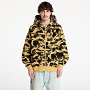 A BATHING APE 1St Camo Jacquard Shark Relaxed Fit Full Zip Hoodie UNISEX Yellow