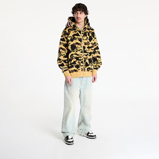 【A BATHING APE】2色展開 1ST CAMO JACQUARD PULLOVER HOODIE A BATHNIG APE Men's ABC CAMO SHARK HALF ZIP PULLOVER HOODIE