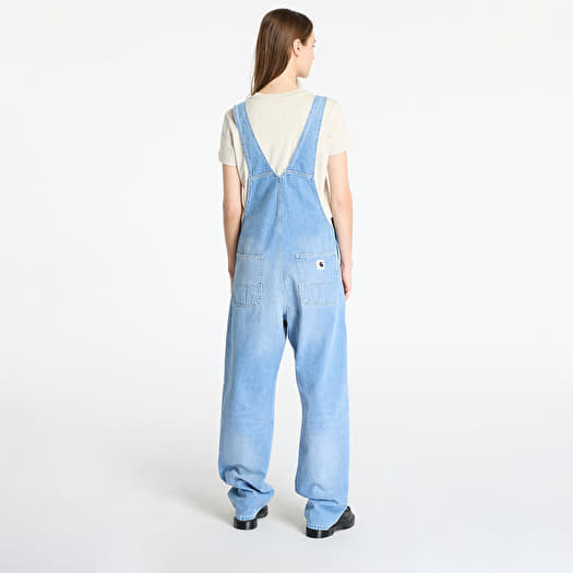 Jeans femme Carhartt WIP W Bib Overall Straight Blue Footshop