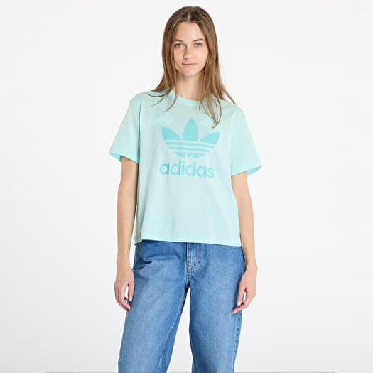 T-shirt adidas Adicolor Trefoil Tee Boxy Semi Flash Aqua