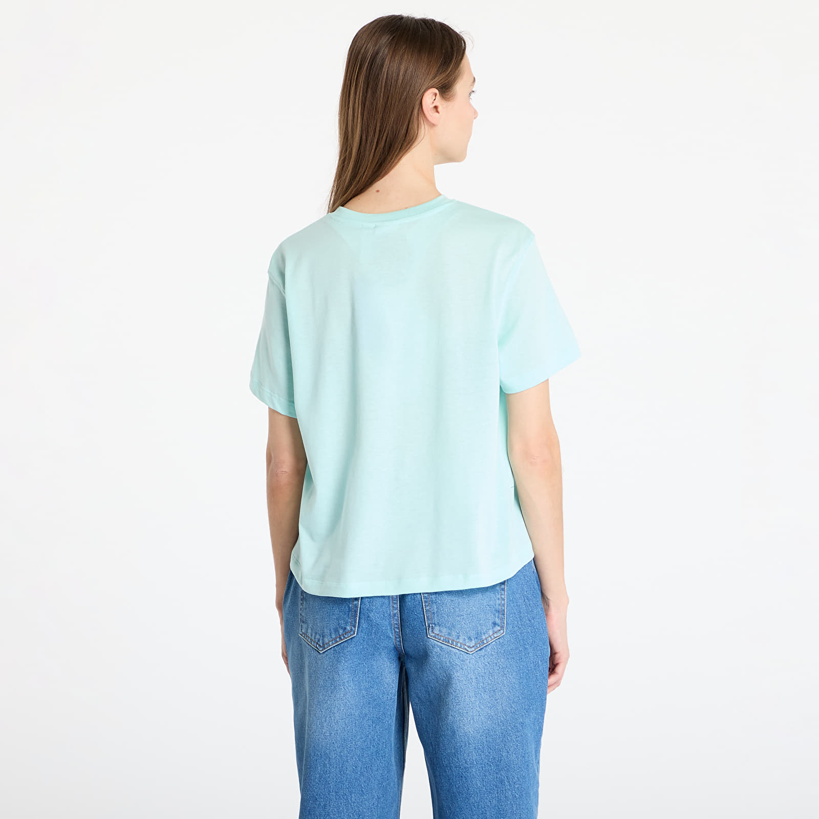 Women's T-shirts adidas Adicolor Trefoil Tee Boxy Semi Flash Aqua