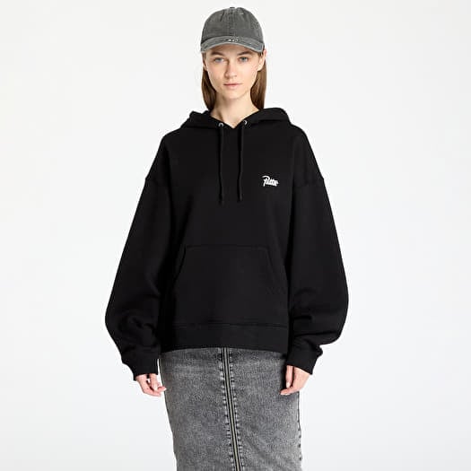 Patta Bark Boxy Hooded Sweater UNISEX Black