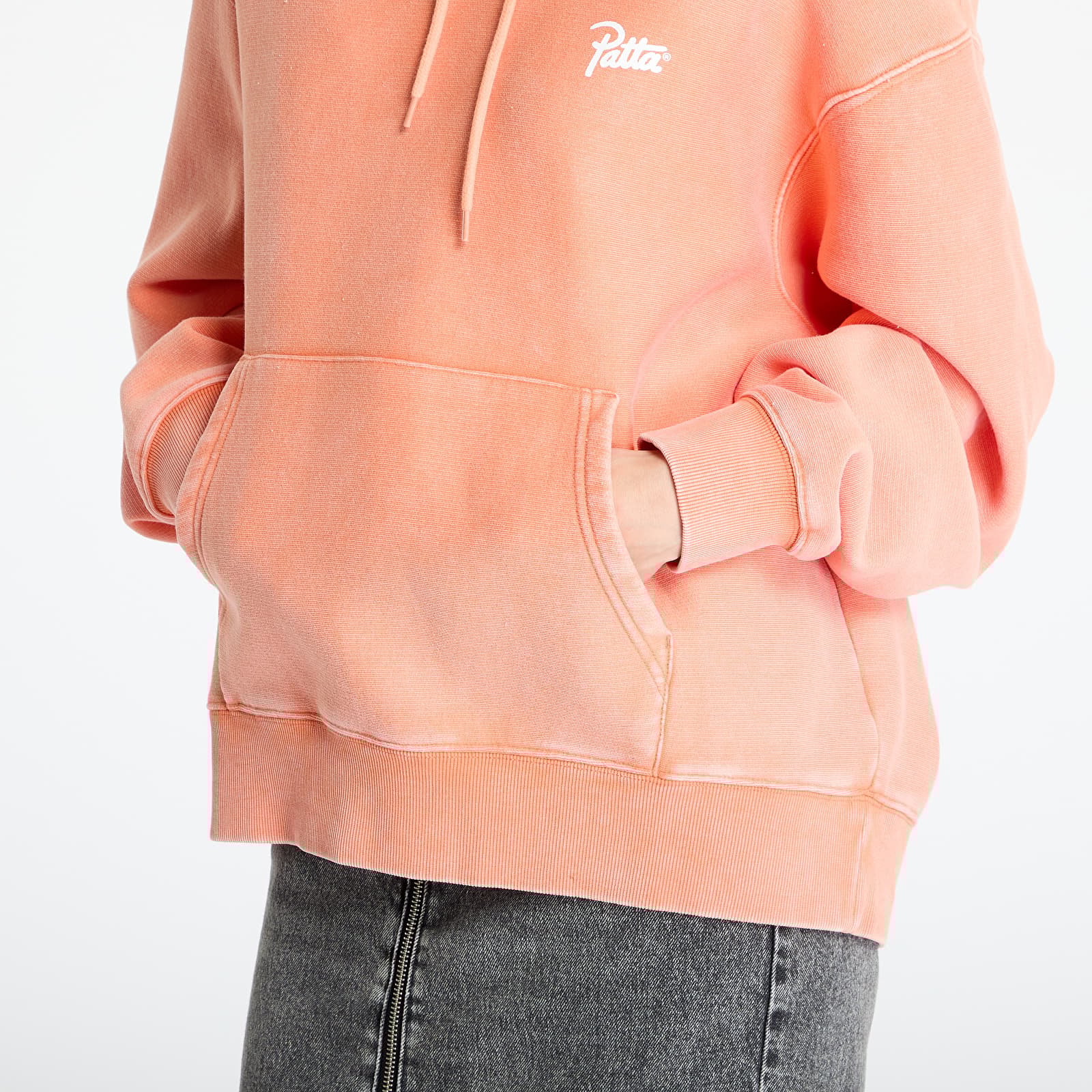 Kapuutsikud ja kampsunid Patta Classic Washed Hooded Sweater UNISEX Melon