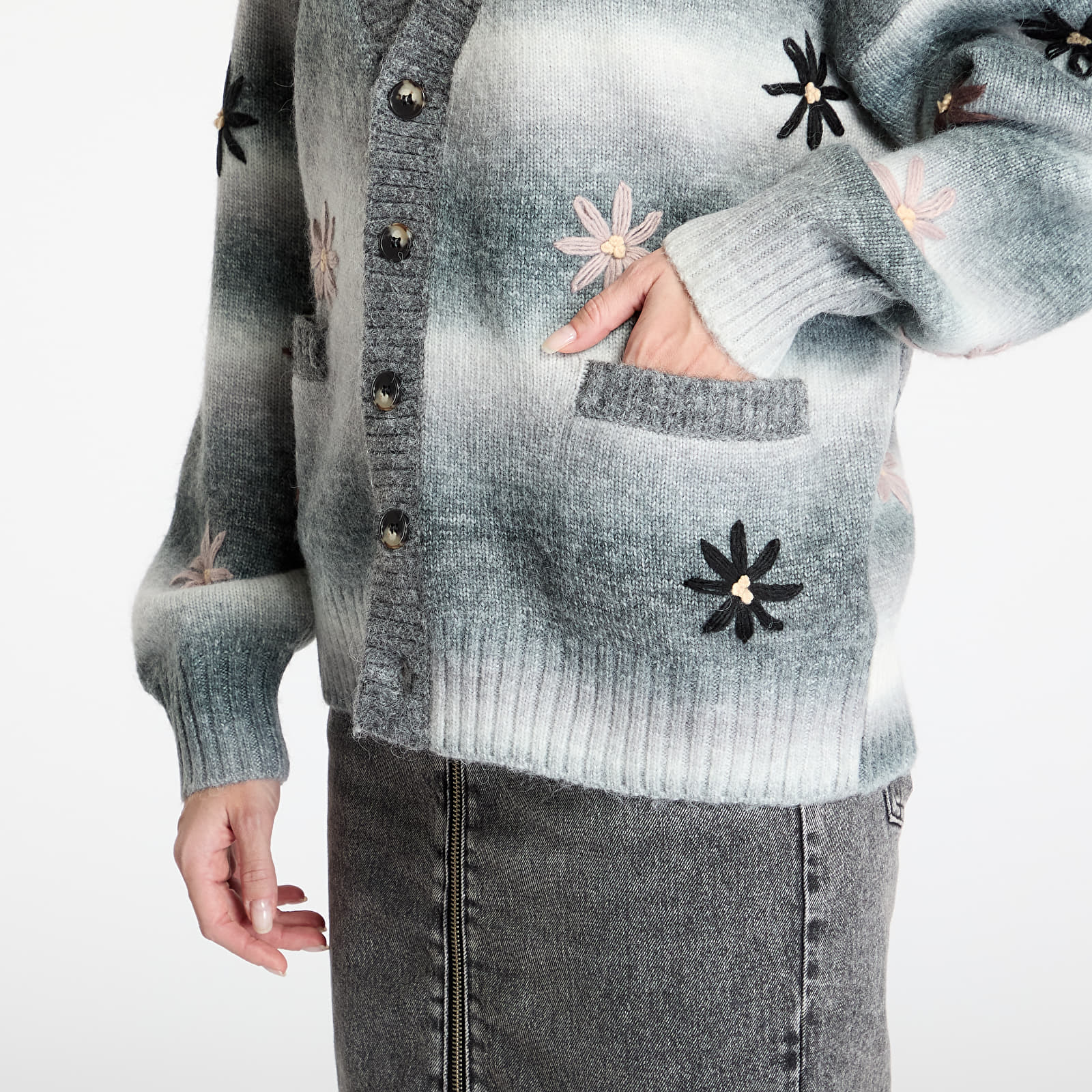 Sweaters Patta Peace & Love Knitted Cardigan UNISEX Forged Iron