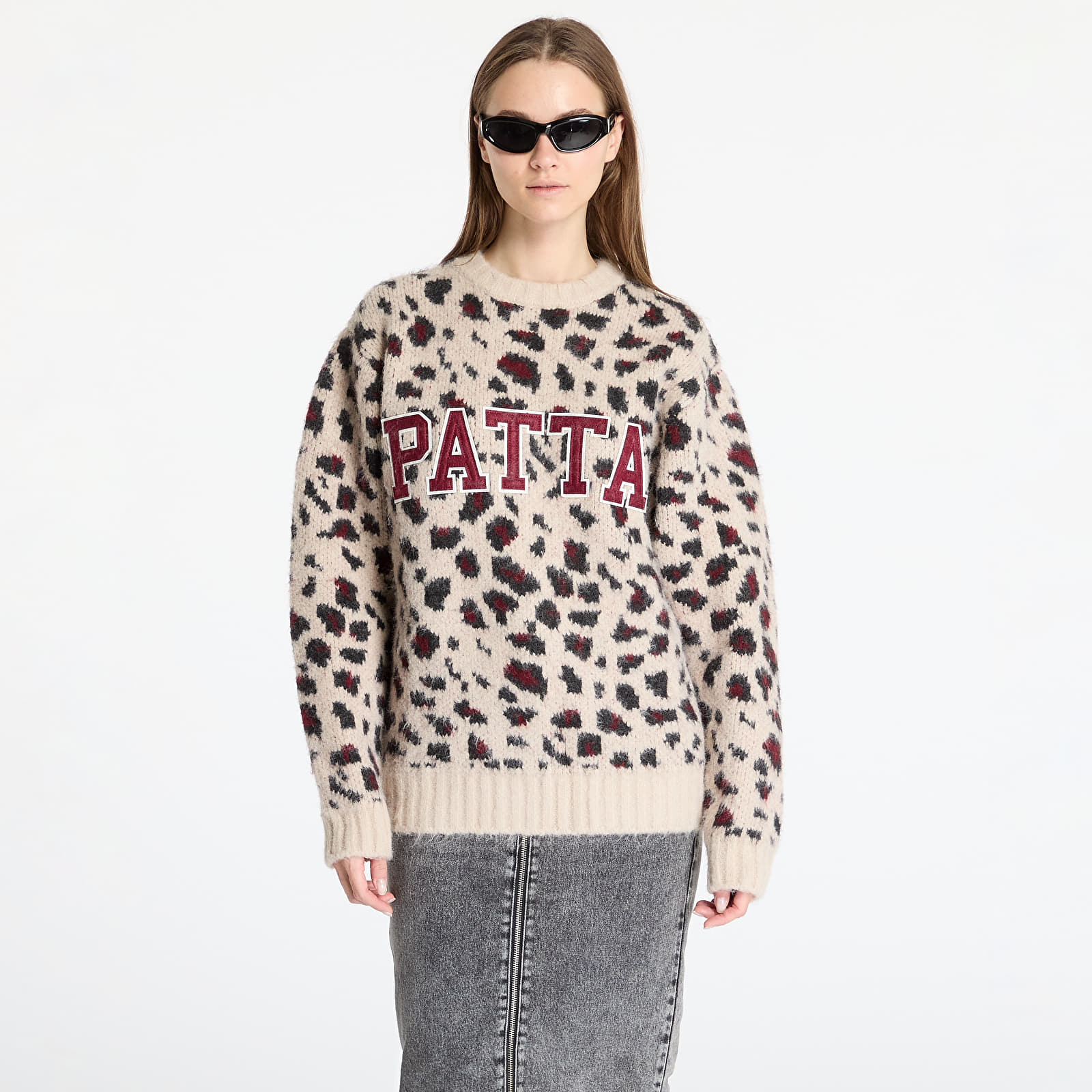 Svetre Patta Leopard Brushed Knitted Sweater UNISEX Multi