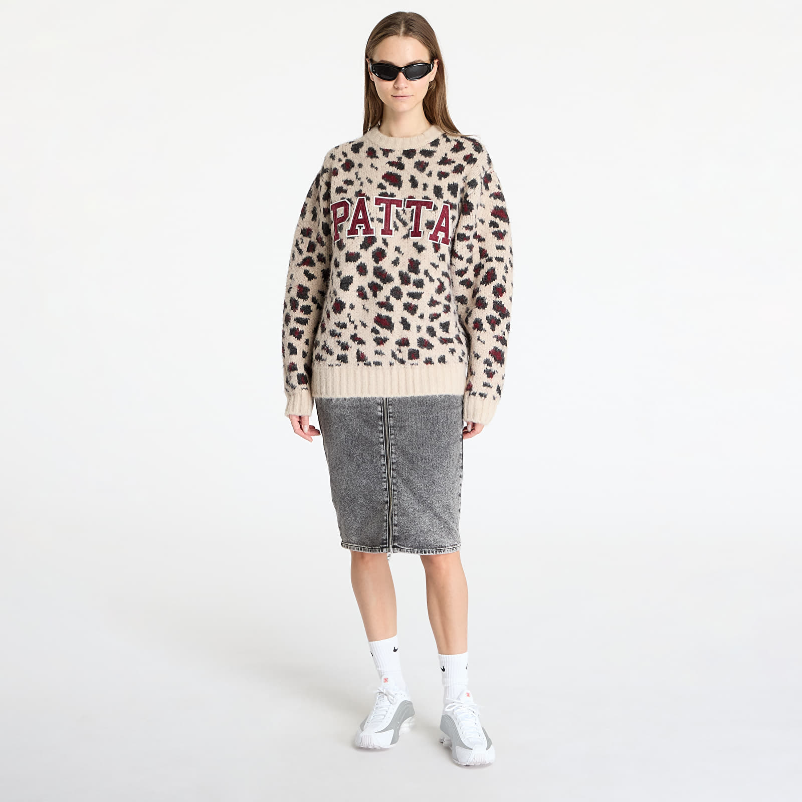 Pleteni puloverji  Patta Leopard Brushed Knitted Sweater UNISEX Multi