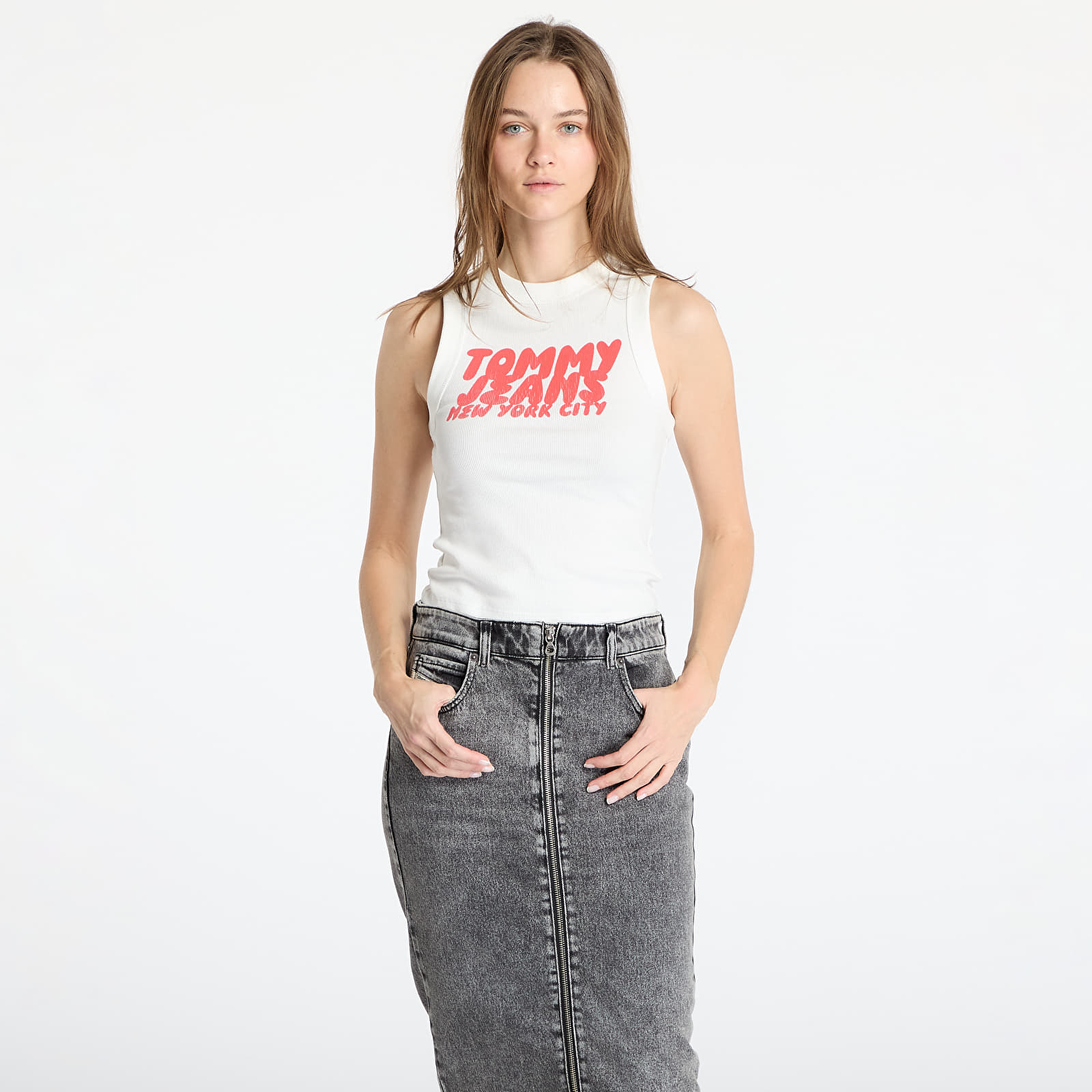 Veste Tommy Jeans Slim Sh Tj Bubble Tee White