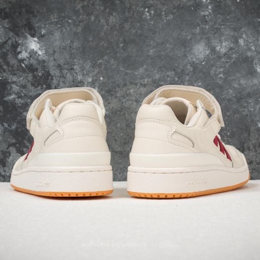 Adidas forum low chalk white/collegiate burgundy/gum discount