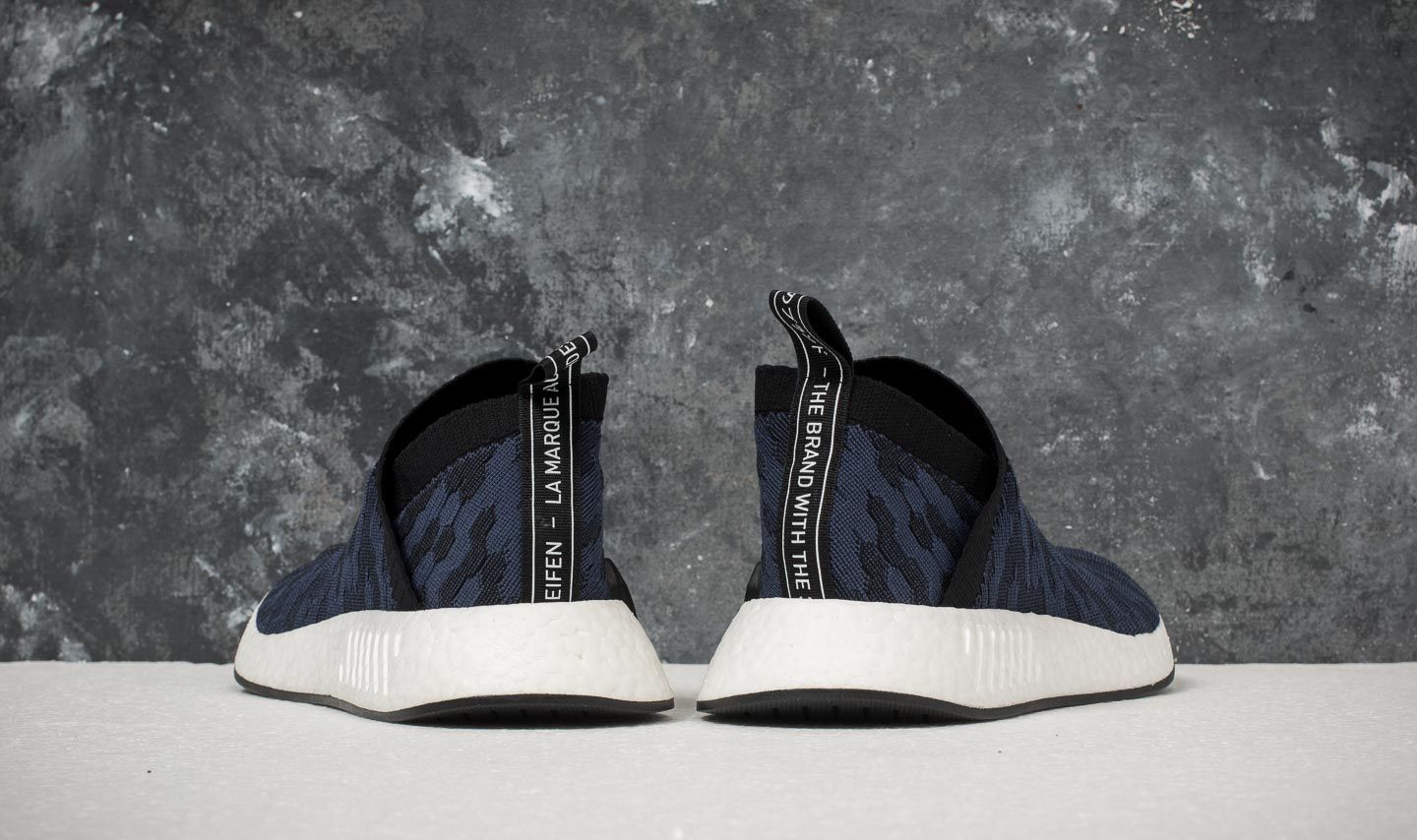 Adidas originals womens nmd_cs2 primeknit trainers core deals black/noble indigo/footwear white