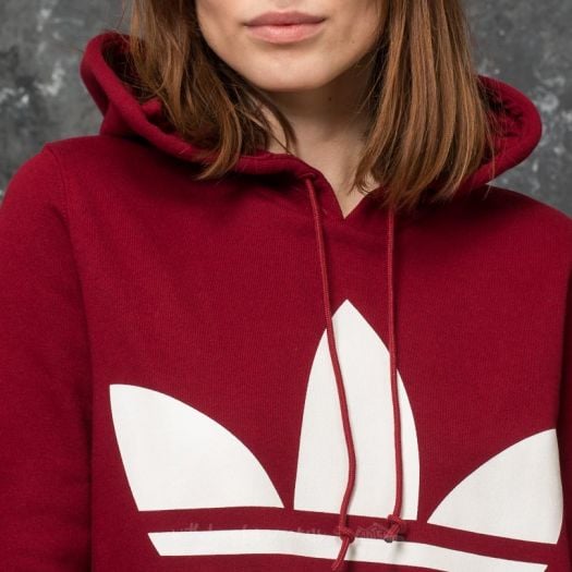 Hoodies and sweatshirts adidas Trefoil Hoodie Collegiate Burgundy Footshop