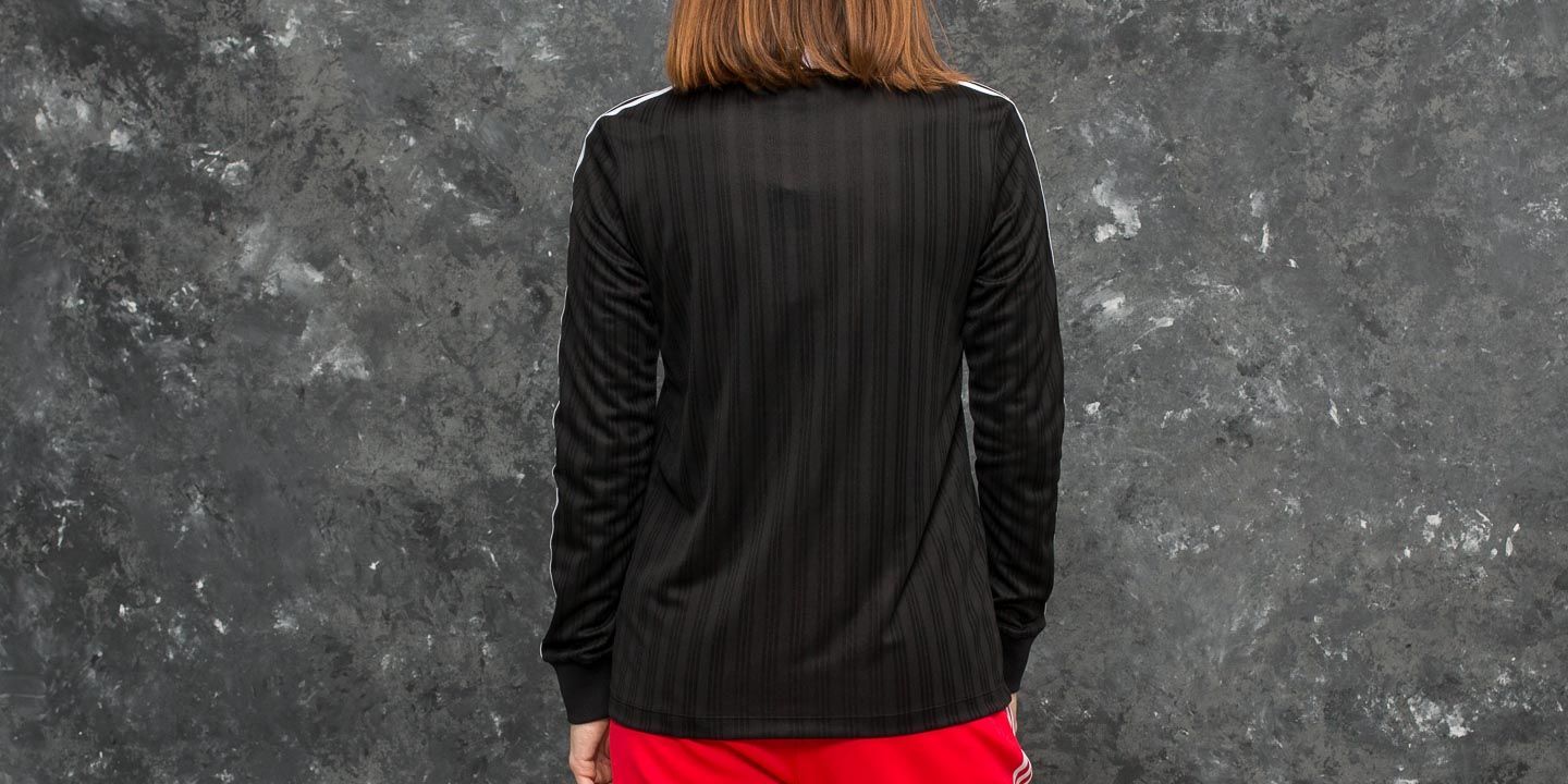 Marškinėliai adidas 3 Stripes Longsleeve Tee Black