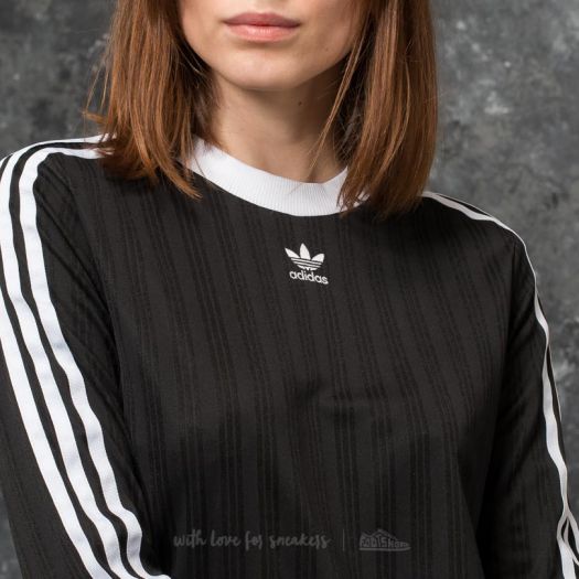 T-shirts adidas Stripes Longsleeve Tee Black Footshop