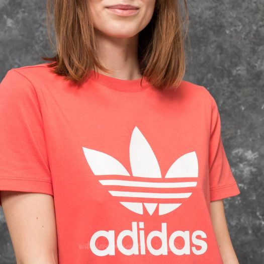 adidas trefoil t shirt orange