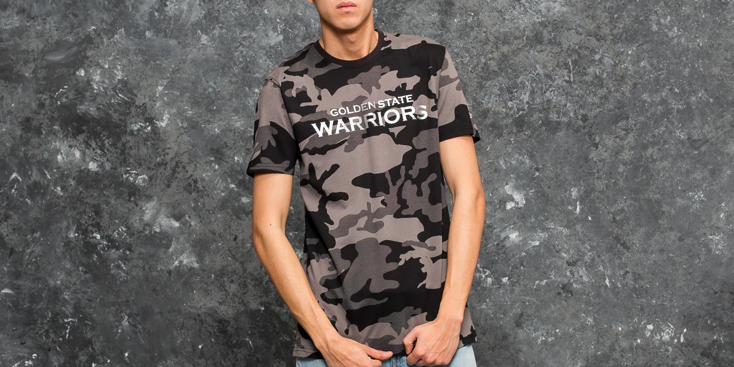 Camisetas New Era BNG Graphic Golden State Warriors Tee Grey Camo
