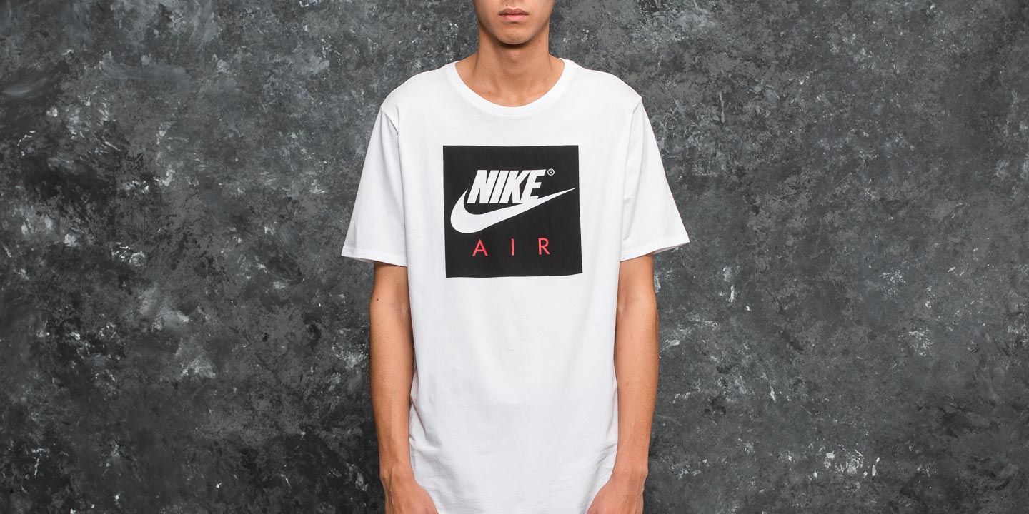 Magliette Nike Sportswear Air Crew Tee White/ Black