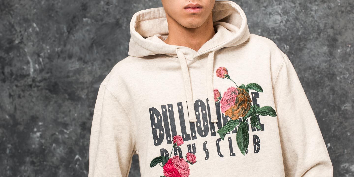 Sudaderas Billionaire Boys Club Embroidered Floral Popover Hood Oat Marl