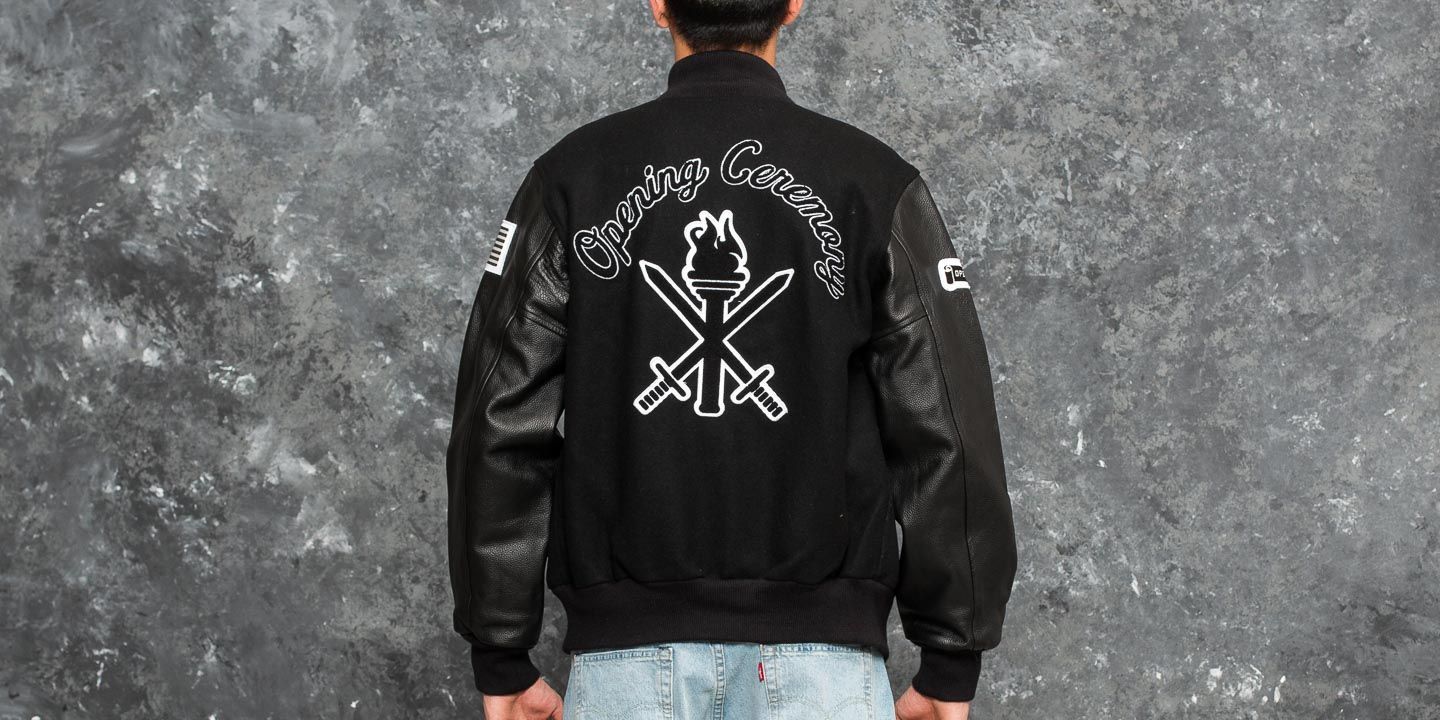 Bomber Jackets Opening Ceremony Varsity Jacket Black