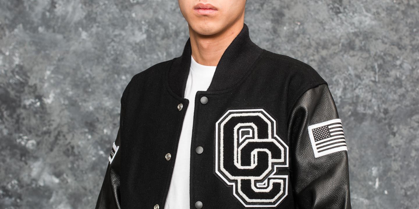 Opening ceremony black varsity jacket 2025