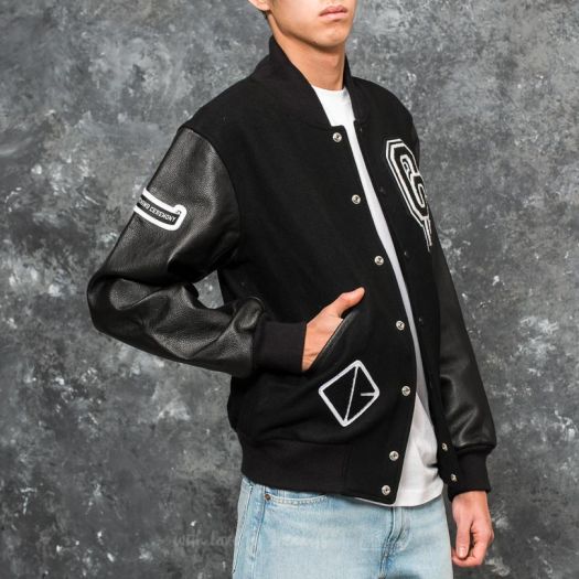 opening ceremony スタジャン Opening Ceremony Varsity Jacket Black | Footshop