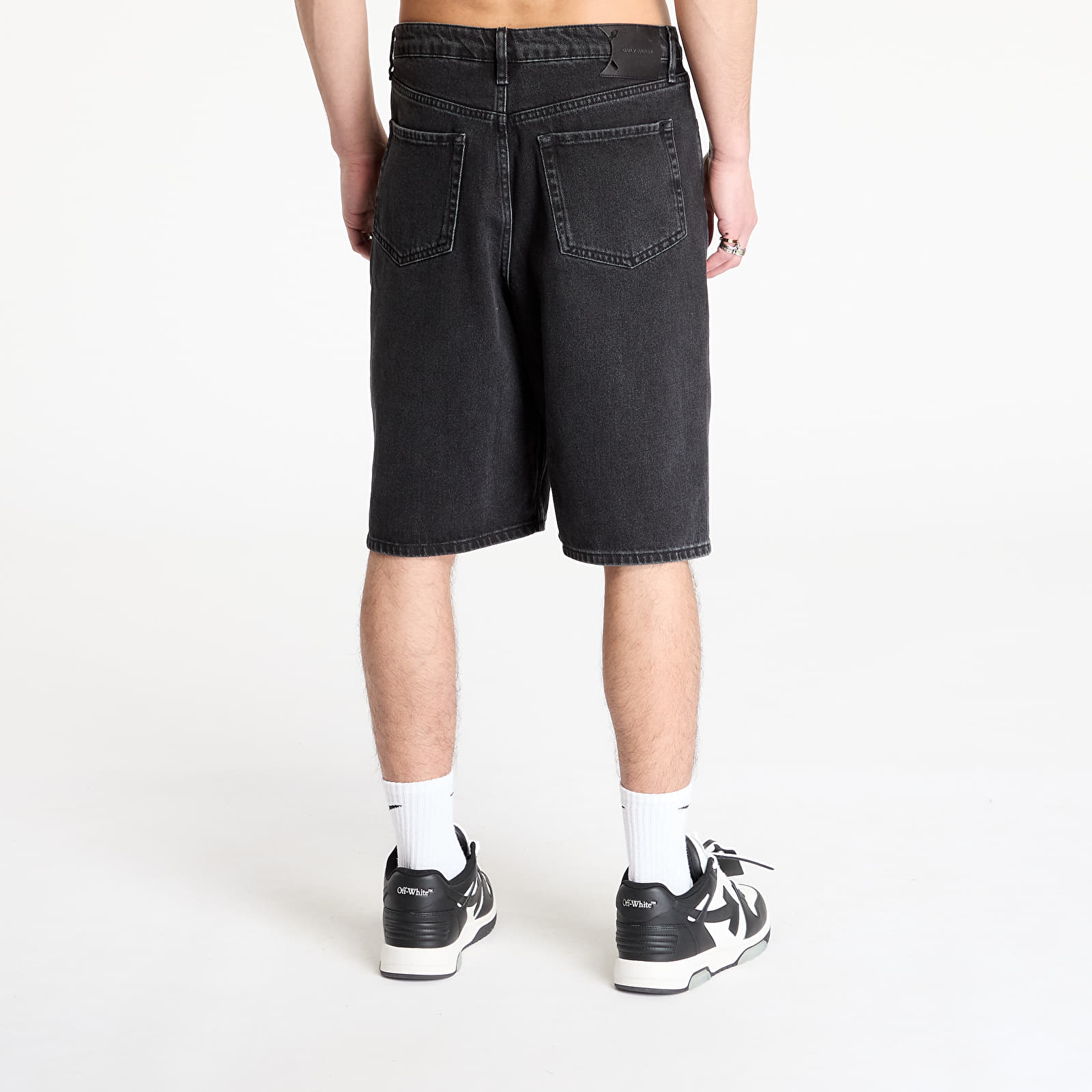 Men's shorts Daily Paper Laser Monogram Denim Shorts Black