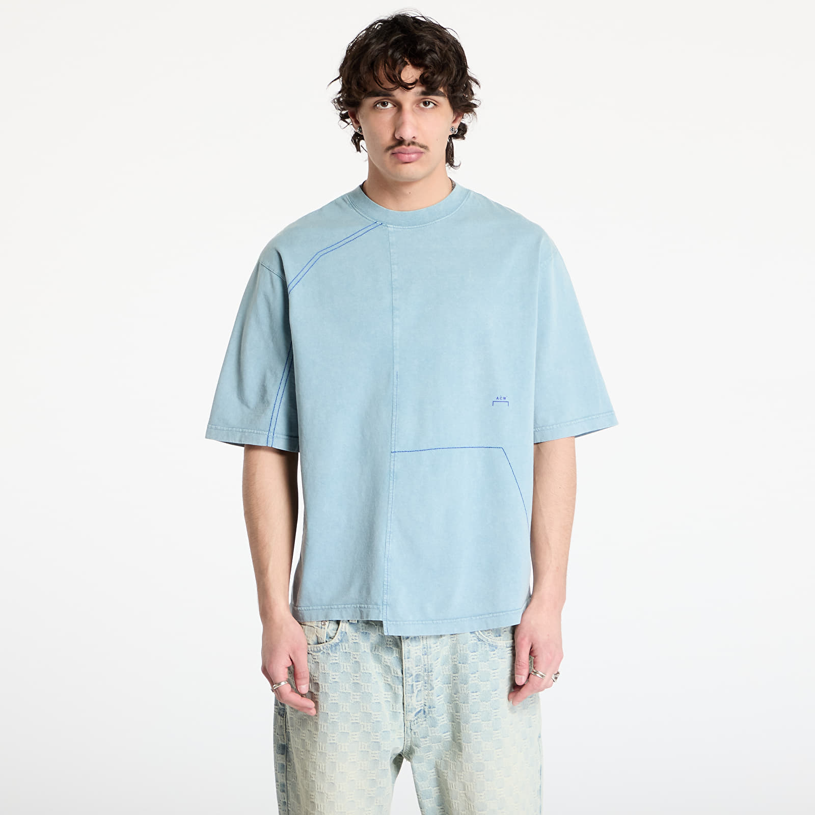 T-paidat A-COLD-WALL* Oblique T-Shirt Grey-Green/ Olive Grey